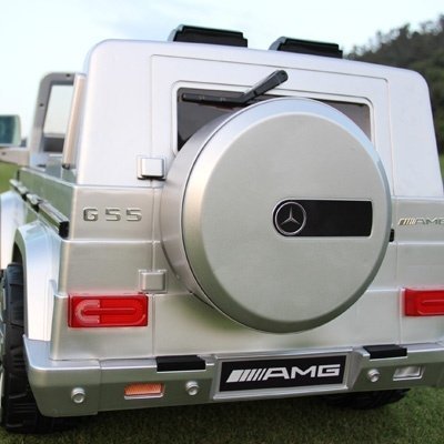 Детский электромобиль Baby Maxi Mercedes-Benz G55 AMG Silver Paint LUX - фото2 Детский электромобиль Baby Maxi Mercedes-Benz G55 AMG Silver Paint LUX - фото2